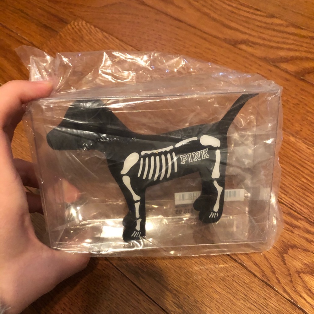 VS Pink Mini Skeleton Dog NWT